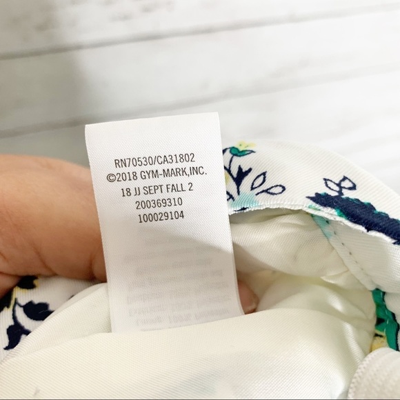 Janie & Jack High Waist Wide Leg Floral Paisley Green White Pants Girls Size 5 - Picture 9 of 11